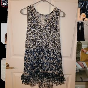 Blue Paisley print dress